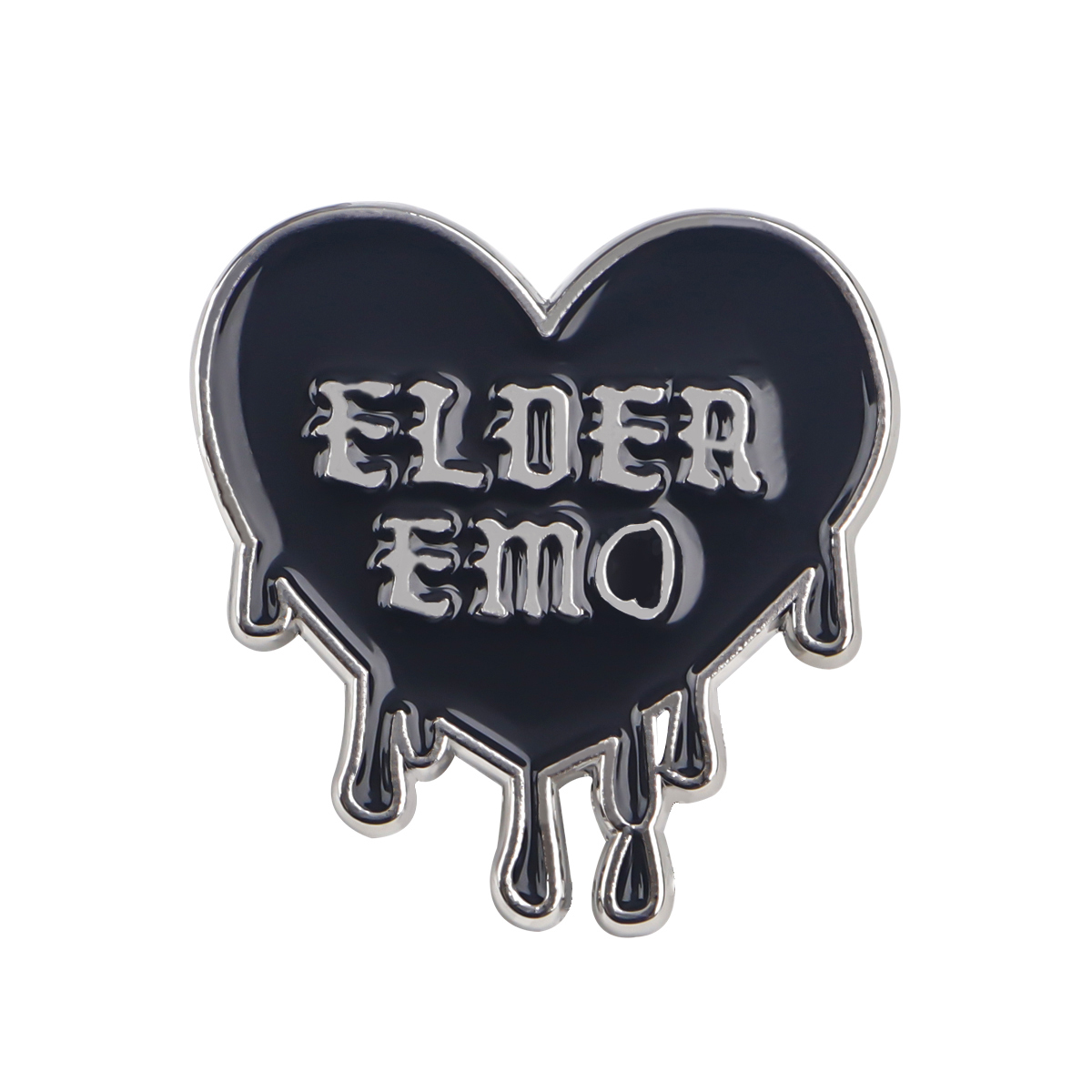 블랙 하트 Emo 에나멜 핀 브로치 여성용 옷깃 핀 배 - Women'S Emo Accessories 리뷰 및 가격