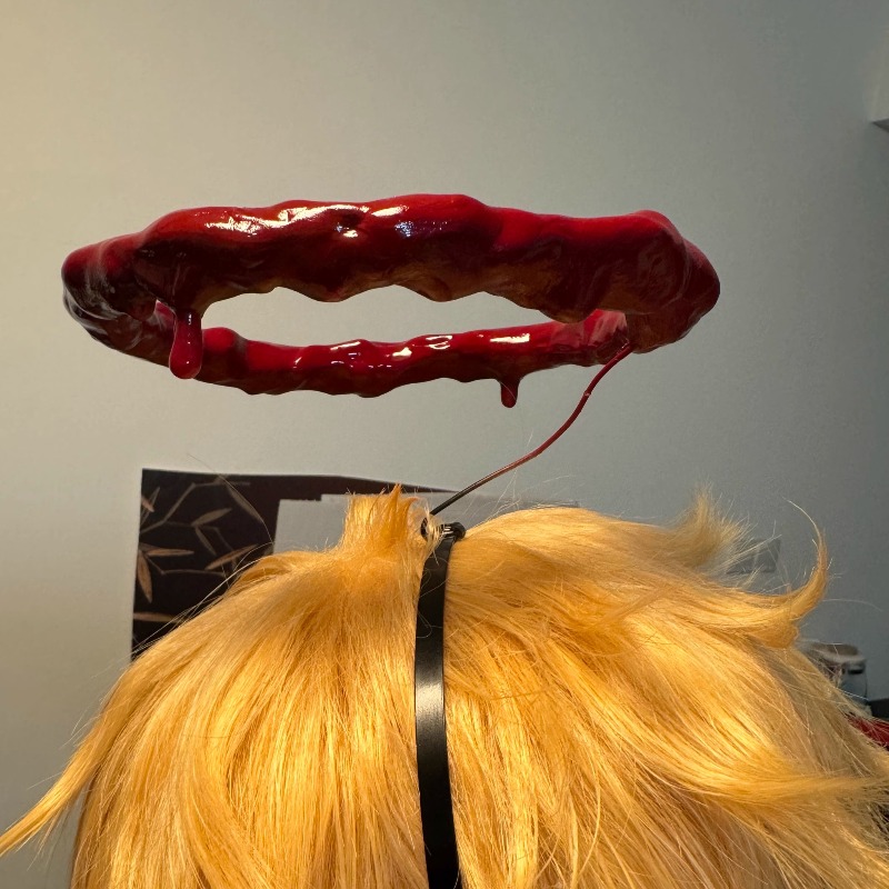 애니메이션 마키마 코스프레 체인소 코스 레드 대장 머리 - Women'S Red Accessories 리뷰 및 가격