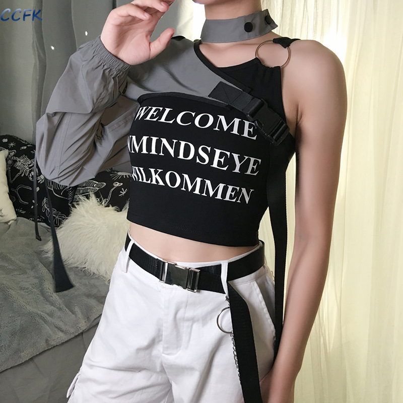 Y2k 심미적 반사 여성 테크웨어 탑, 전자 소녀 펑크 - Women'S Emo Accessories 리뷰 및 가격