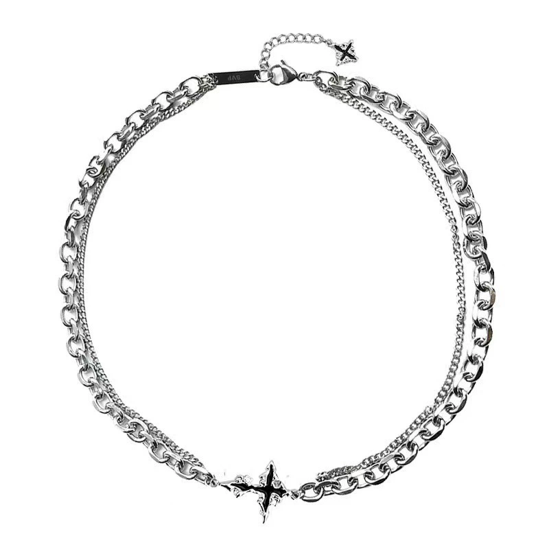 남녀 공용 펑크 블랙 크로스 펜던트 체인 목걸이 팔찌, - Women'S Emo Accessories 리뷰 및 가격