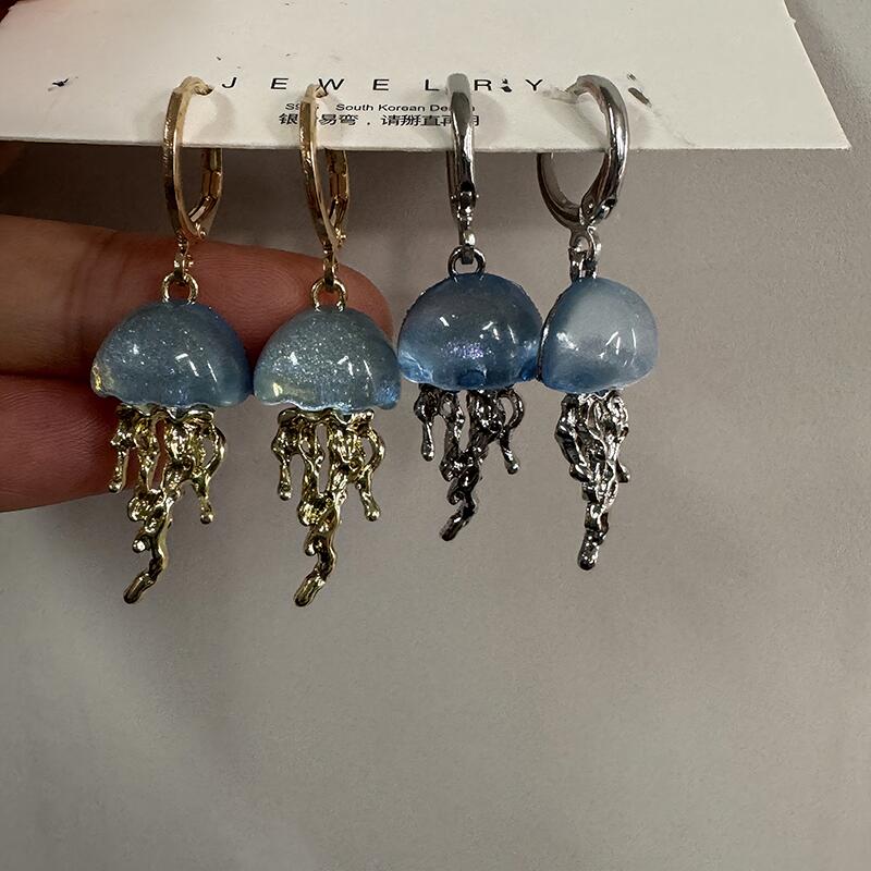 귀여운 파란 해파리 오션 펜던트 귀걸이 여성 소녀용 독 - Women'S Emo Accessories 리뷰 및 가격