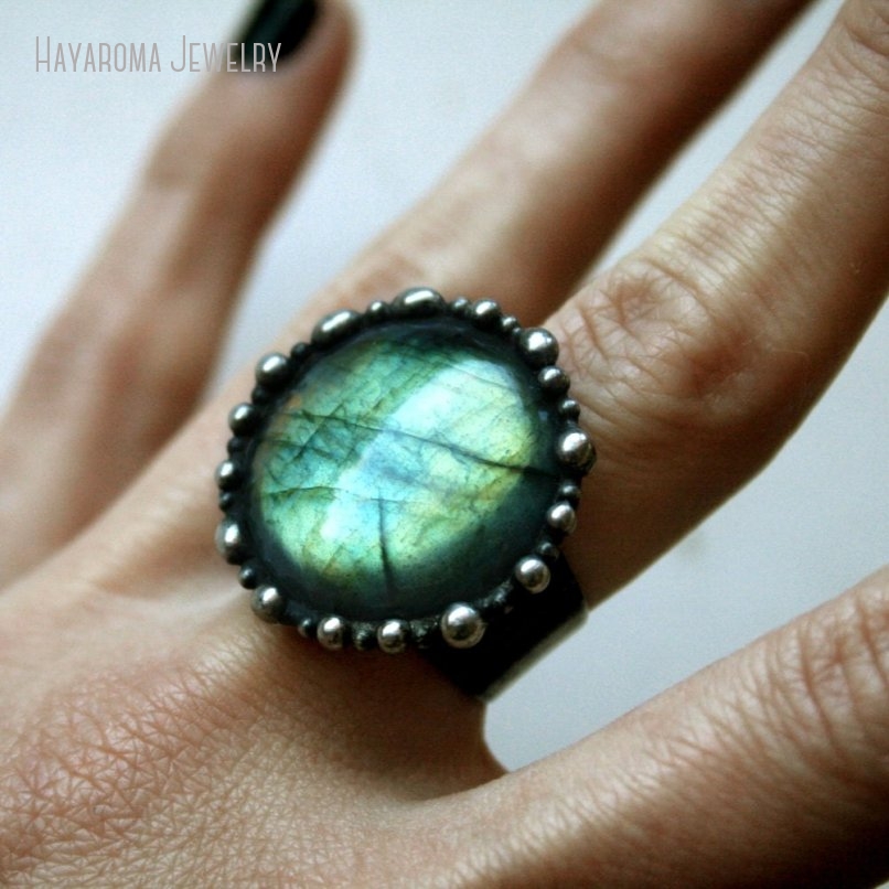 10pcs 아쿠아 Labradorite 라운드 반지 여 - Women'S Emo Accessories 리뷰 및 가격