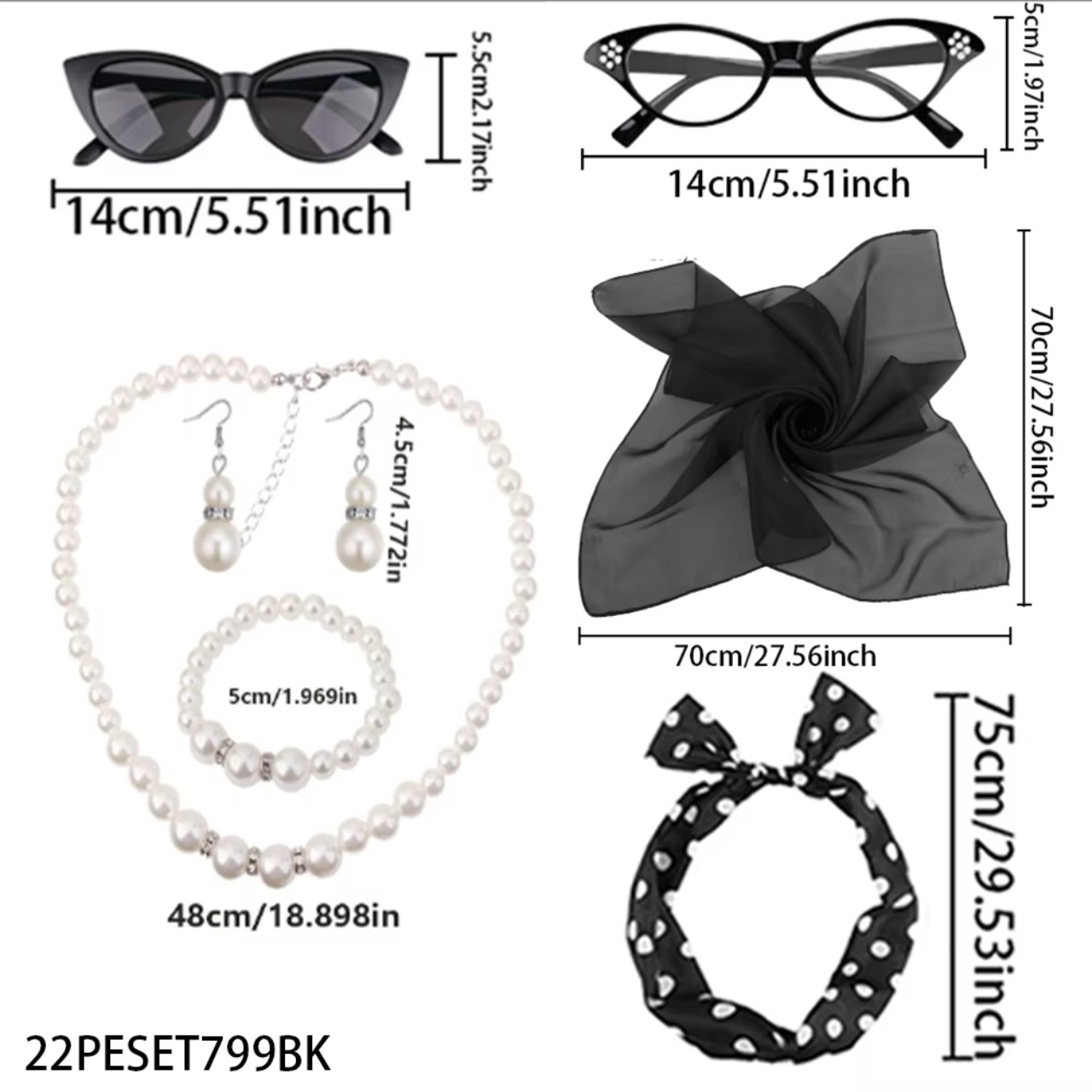 PESENAR 50년대 여성 의상 액세서리 세트는 19 - Women'S Accessories In The 1950S 리뷰 및 가격