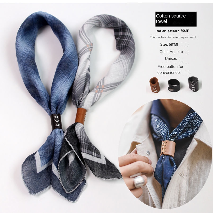 버튼이 있는 남성용 스퀘어 스카프 코튼 및 린넨 스카프 - Silk Scarf Square 리뷰 및 가격