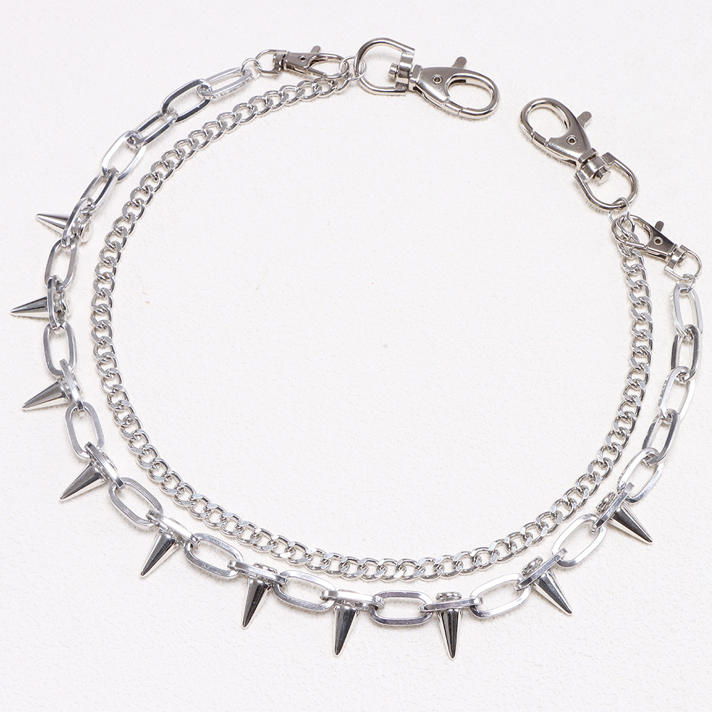 펑크 스타일의 메탈 리벳 장식 바지 체인, 남녀 공용, - Women'S Emo Accessories 리뷰 및 가격