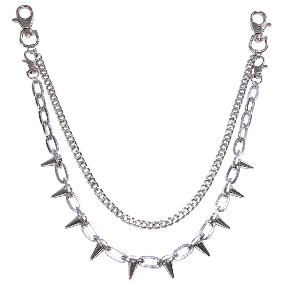 펑크 스타일의 메탈 리벳 장식 바지 체인, 남녀 공용, - Women'S Emo Accessories 리뷰 및 가격