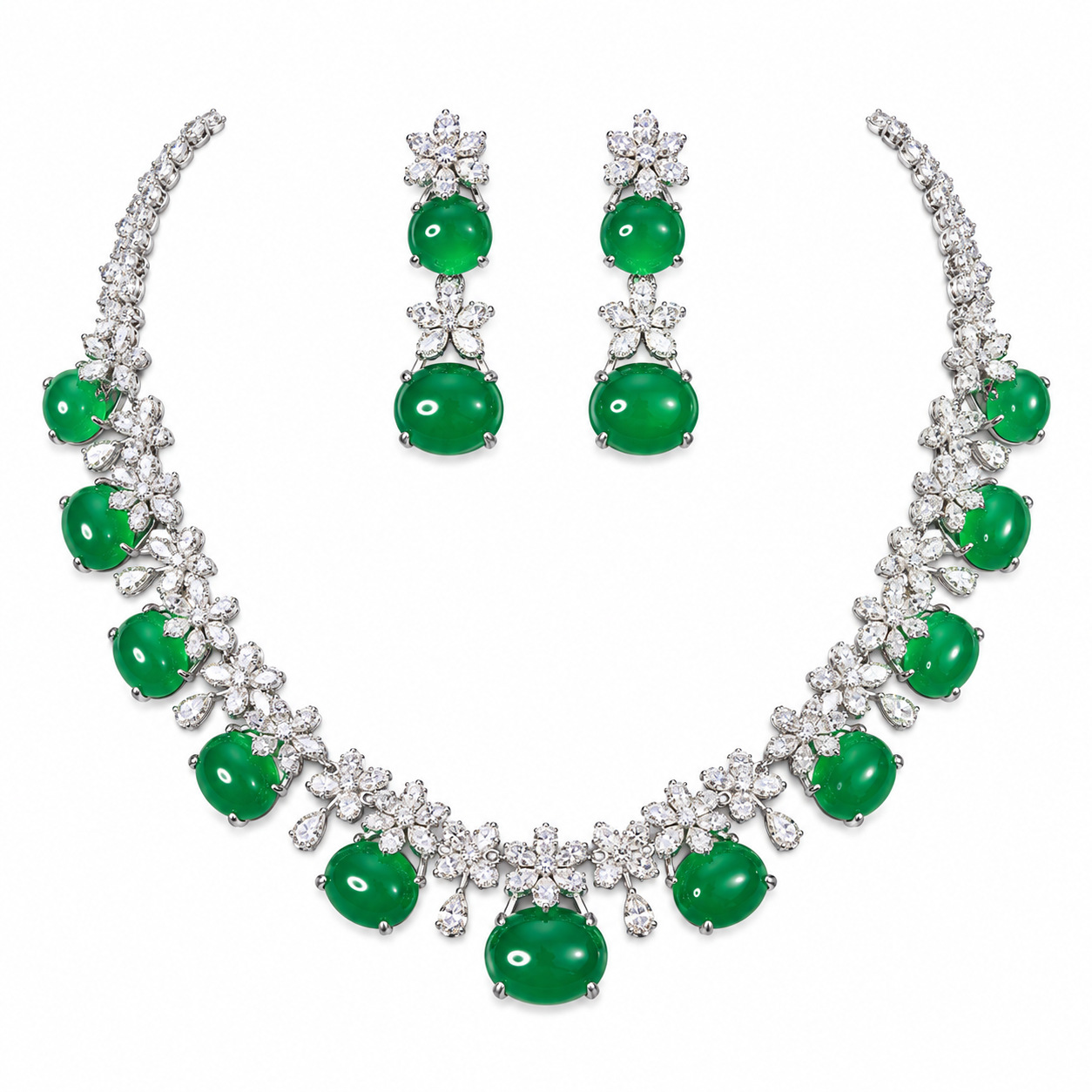 여성용 두바이 이브닝 파티 주얼리 세트, 인조 에메랄드 - Women Accessories Dubai 리뷰 및 가격