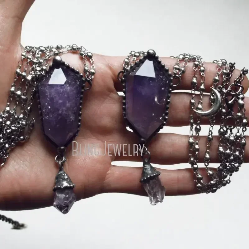 10개 자수정 크리스탈 목걸이 부적 위카 마녀 고스 여 - Women'S Emo Accessories 리뷰 및 가격