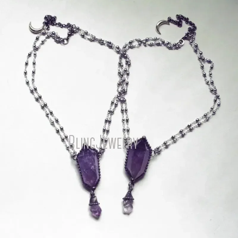 10개 자수정 크리스탈 목걸이 부적 위카 마녀 고스 여 - Women'S Emo Accessories 리뷰 및 가격