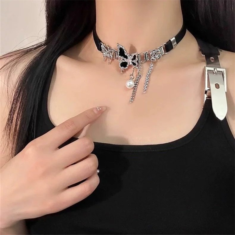 Y2K 빈티지 나비 크로스 하트 스타 목걸이, 남녀공용 - Women'S Emo Accessories 리뷰 및 가격