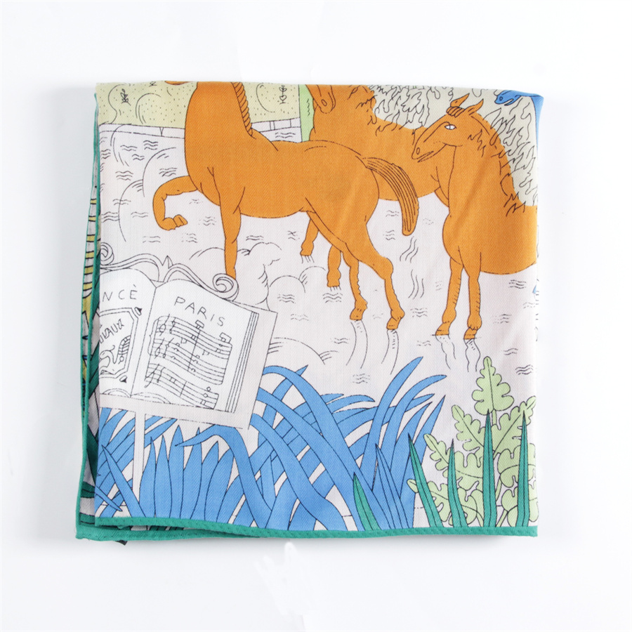 포빙 실크 캐시미어 스카프 여성용, 손으로 말린 정글  - Silk Scarf Square 리뷰 및 가격
