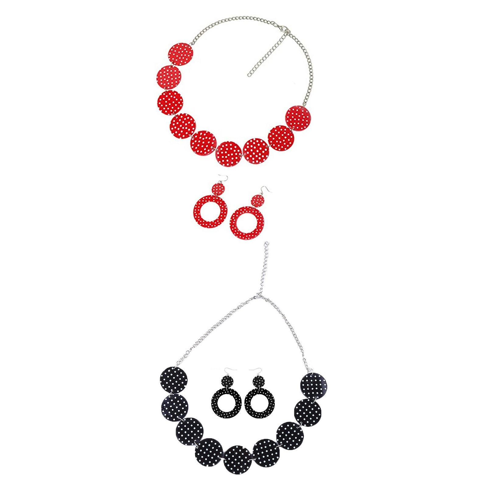 50년대 스타일의 디자인 귀걸이와 목걸이 세트, 보헤미 - Women'S Accessories In The 1950S 리뷰 및 가격