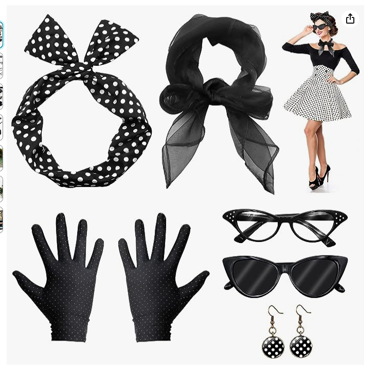 디스코 코스튬 액세서리, 멋진 원피스 고양이 눈 안경, - Women'S Accessories In The 1950S 리뷰 및 가격