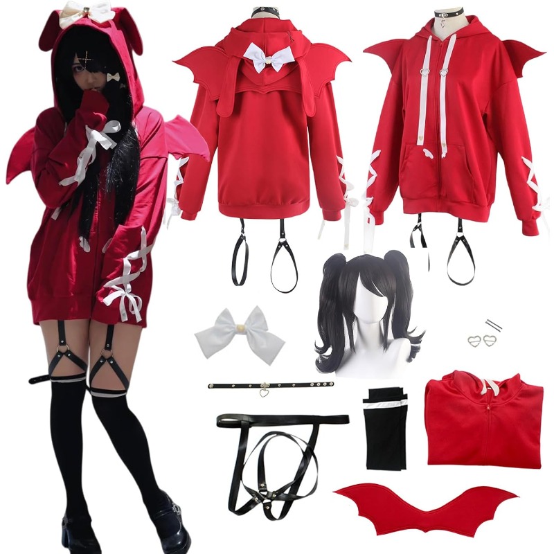 게임 레인 아메 코스튬 앵커 걸스 코스프레 레드 후드  - Women'S Red Accessories 리뷰 및 가격