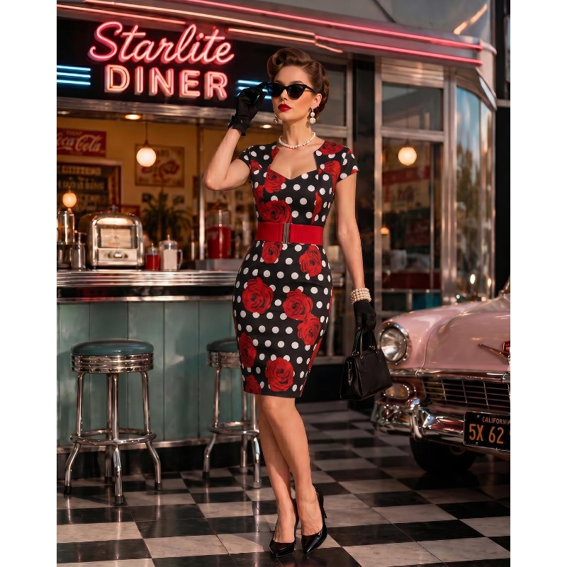 10개/세트 여성용 레트로 1950년대 스타일 드레스, - Women'S Accessories In The 1950S 리뷰 및 가격