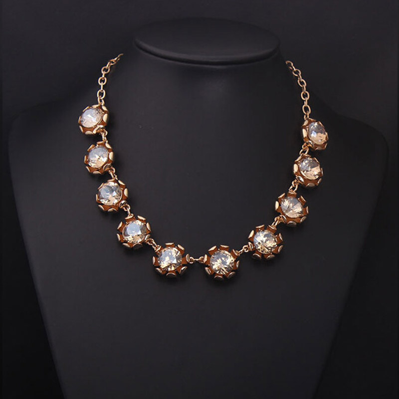 여성용 럭셔리 크리스탈 목걸이, 금도금 다이아몬드 초커 - Women Accessories Dubai 리뷰 및 가격